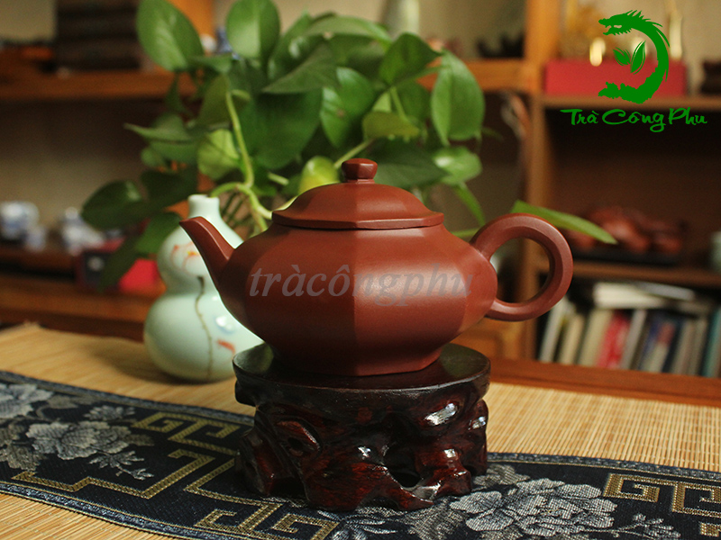 Ấm Tử Sa Tuyết Hoa Lục Phương - ATS1136